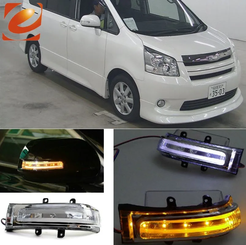 

eeMrke For Toyota Noah 2007 2008 2009 2010 2011 2012 Side Rear View Mirror Lights LED DRL Turn Signals