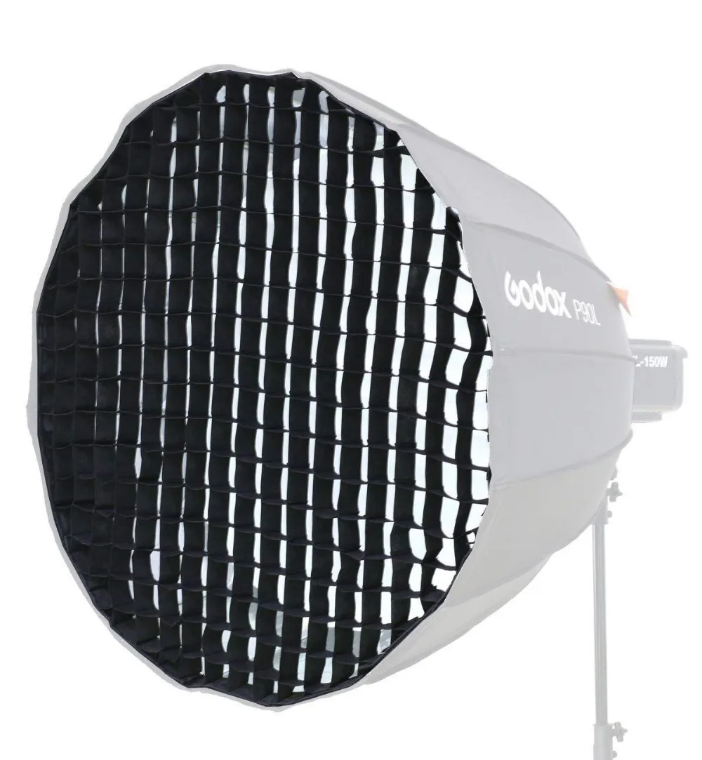 Godox Портативный P90L P90H 90 см 16 стержень глубокий параболический соты Softbox Сетки