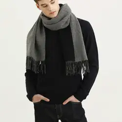 Модные брендовые зимние шарф Для женщин дизайнер пашмины платки и шарфы Для мужчин небольшой плед шарф мягкой кисточкой обертывания