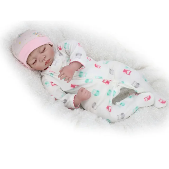 Us 114 5 22inch Real Lifelike Newborn Dolls Silicone Reborn Baby Sleeping Fake Infant Nursery Training Toys In From Hobbies On