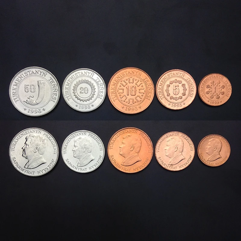 

Turkmenistan 5Pieces/Lot Coins Coin Original collection Not circulated 1993 year