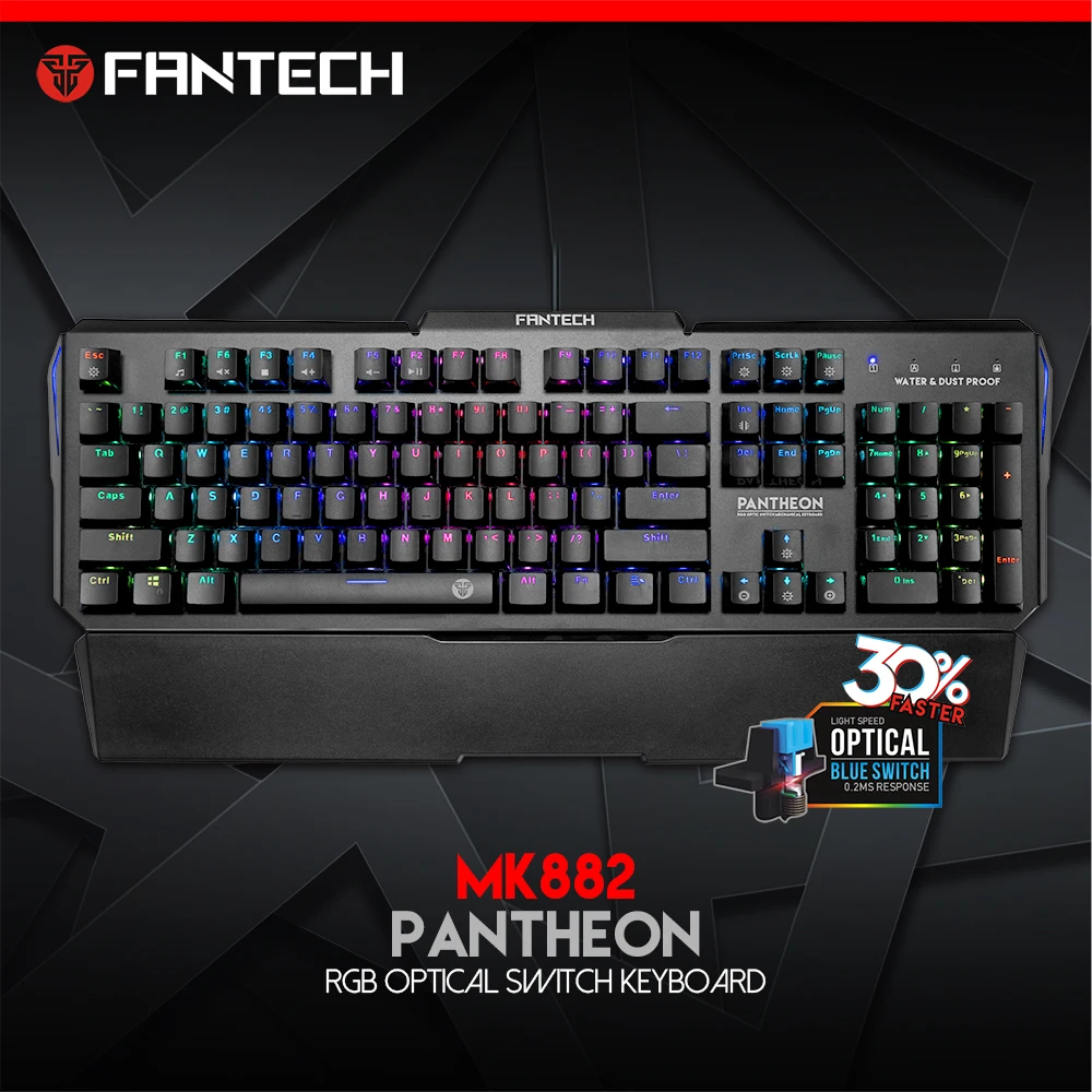 FANTECH MK882 механическая клавиатура RGB игра полный ключ без смыва клавиатура полный водонепроницаемый для настольного компьютера ноутбука