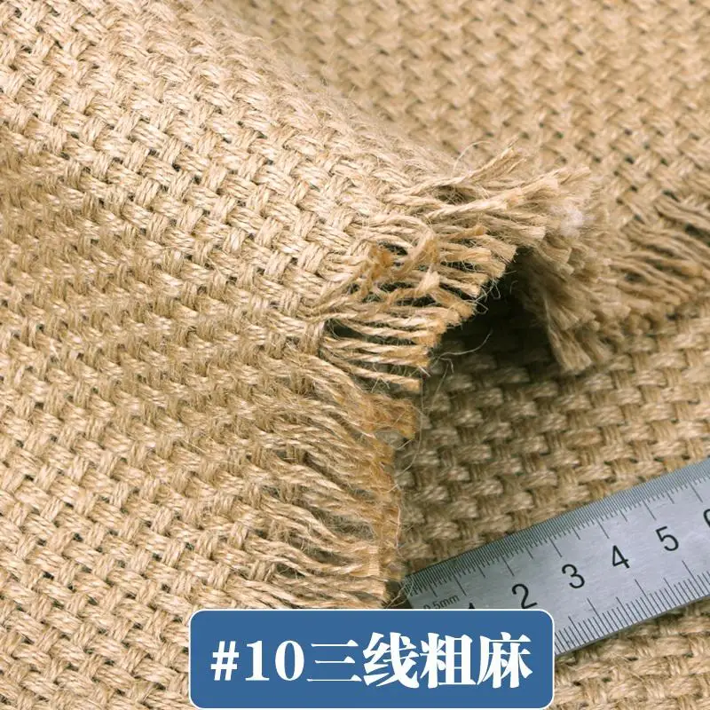 50x150cm Natural Burlap Fabric For Placemats Bags Tablecloth Background Decoration Mesh Linen Textile Cloth Costura Stof - Цвет: color 10