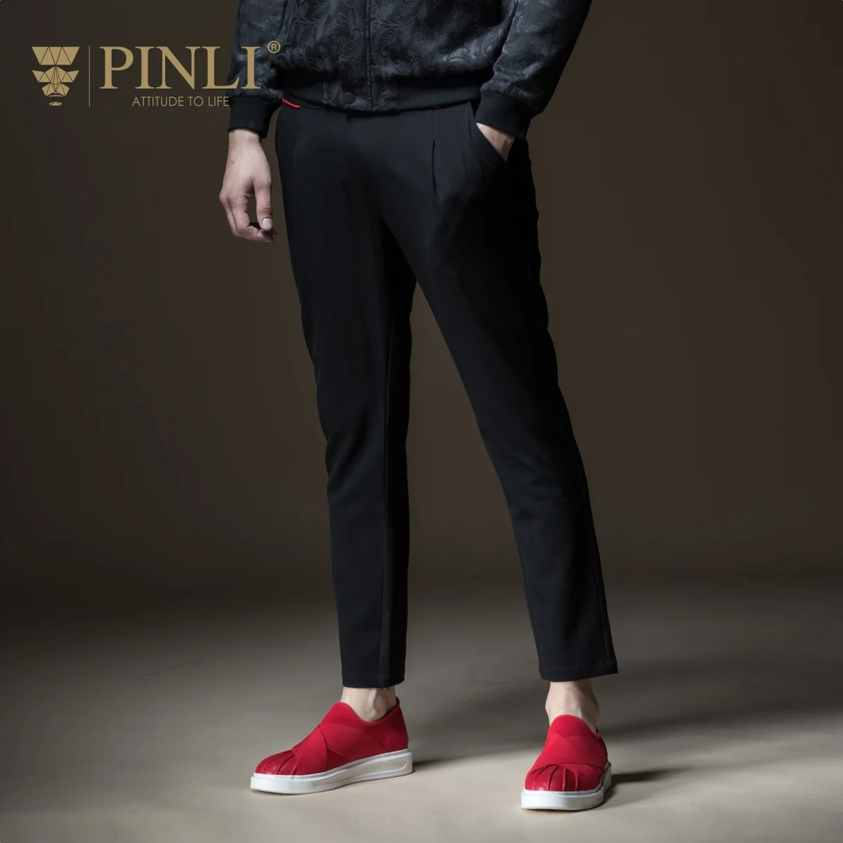 Jogger/спортивные брюки; брюки-карандаш средней длины; Pinli Pin Lai; стиль; мужская одежда; чистый цвет; маленькие ножки; брюки; B183517462 - Цвет: see chart