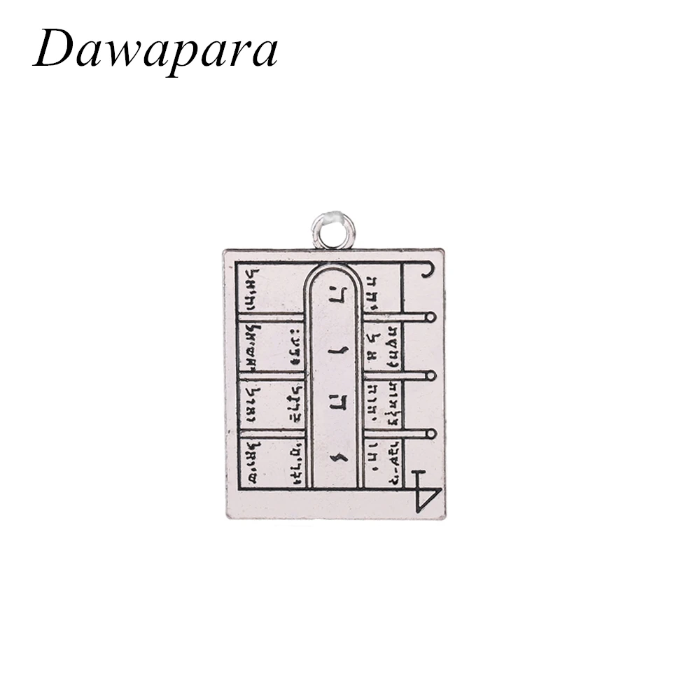 

Dawapara Pentacle Open Doors Metal Pendants Religious Wise Charms for Jewelry Making Men's Vintage Accessories for Necklaces