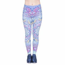 Модные женские леггинсы Мандала Фэнтези с высокой талией с принтом нижняя часть тонкие леггинсы для фитнеса женские брюки