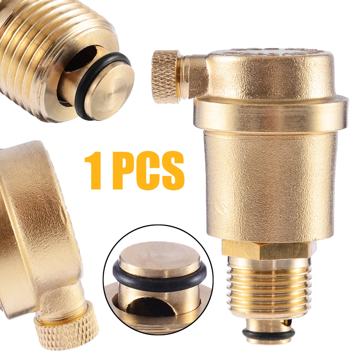 

1/2" Brass Automatic Air Vent Valve 1.0 MPa Pressure For Solar Water Heater Pressure Relief Value Tools