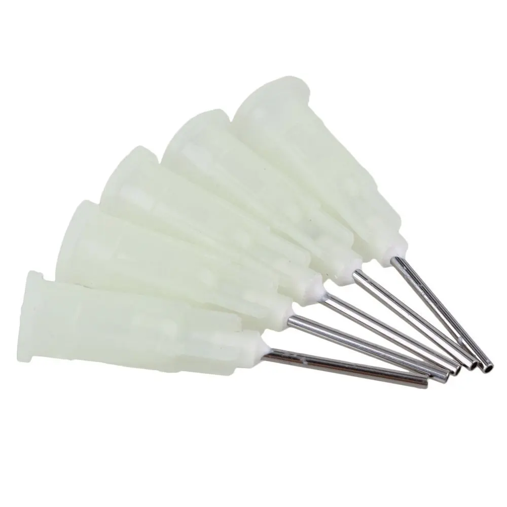 150pcs 1/2'' Plastic Stuck Connector Stainless Steel Dispenser Needles