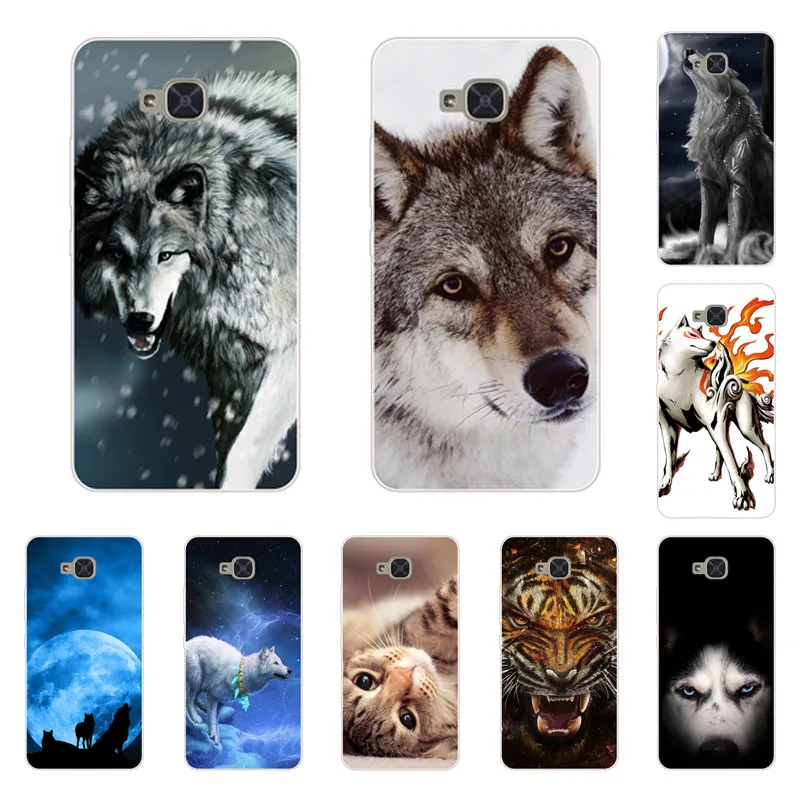 

for BQ Aquaris U2 lite Case,Silicon Wolf beast Painting Soft TPU Back Cover for BQ Aquaris U2 Protect Phone cases shell