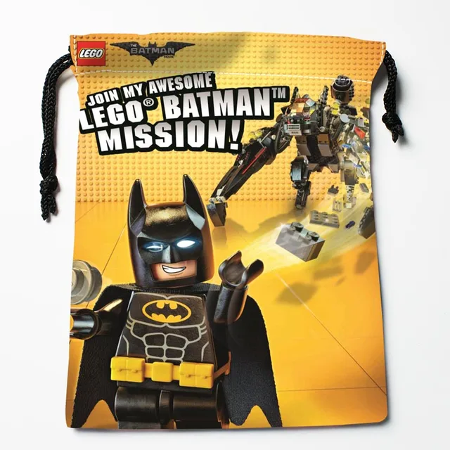 Custom lego Storage Bag Printed receive bag Bright Satin Fabric Dust