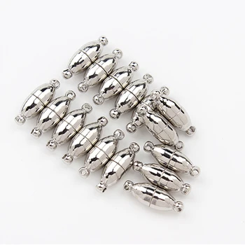 

10pcs/lot Silver Color Strong Magnetic Clasps 6x18mm Bracelets Necklace Connectors for DIY Jewelry Making Findings Accessories