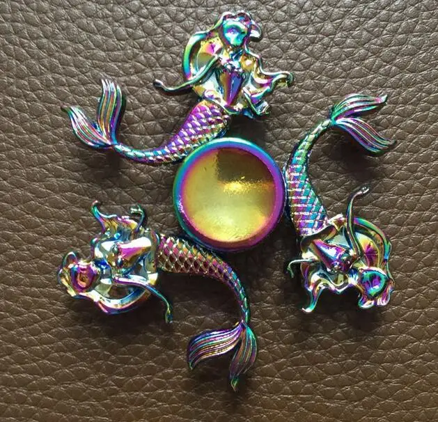 

Fidget Spinner Mermaid Fingertip Gyro for ADHD Anti Stress Spinner EDC Toy Zinc Alloy Hand Spinner Colorfull