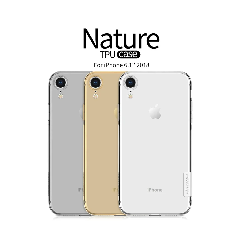For iPhone Xr Case 6.1 inch Nillkin Nature Transparent Clear Soft silicon TPU Protector cover for iPhone XR 6.1'' Case Cover