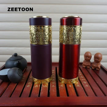 

1PC 400ml Yixing Thermal Insulation Cup Chinese Health Care Purple Clay Mug Teacup Tea Cup Office Flasks Bottle Glass Thermoses