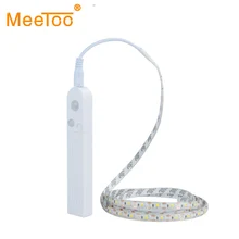 PIR датчик движения светодиодный под шкафом свет светодиодный лента для аккумулятора лента 1 м 2 м 3 м под кровать ночник для кухонный шкаф лестница