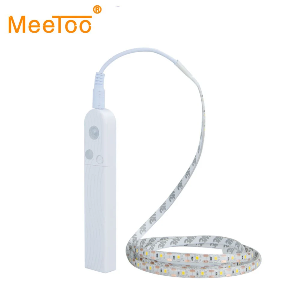 

PIR Motion Sensor LED Under Cabinet Light LED Battery Strip Tape 1m 2m 3m Under Bed Night Lamp For Kitchen Closet Wardrobe Stair
