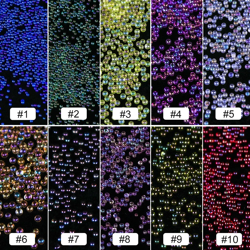 1 шт микро мини-икра бусины для дизайна ногтей Блеск 3D украшения красочные стеклянные заклепки Гель-лак Шарм маникюрные аксессуары JI669