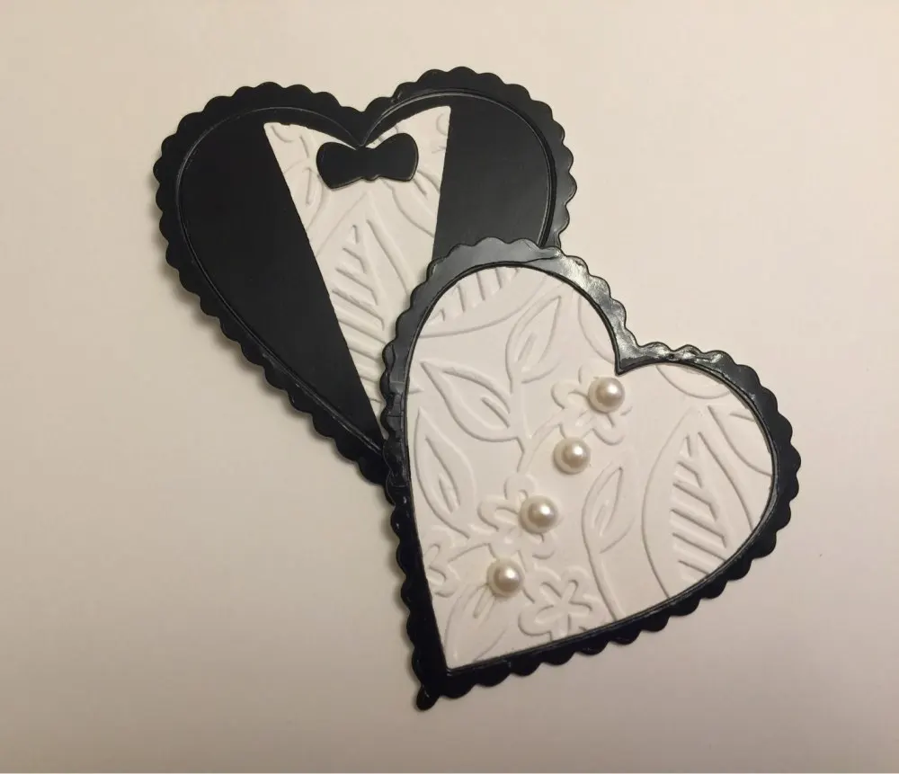 

Heart bow tie Frame Metal Cutting Dies Stencils For DIY Scrapbooking Paper Card Craft Dies Embossing Die Cuts New 2019