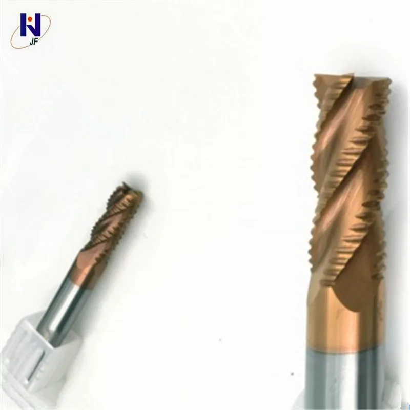D14x45x100x4T HRC55 TiXCo Coated Solid Carbide 4 Flute Roughing End