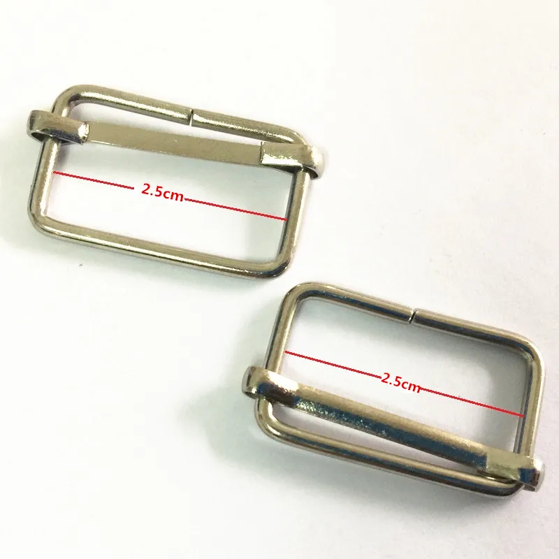 20pcs Bag Strap Fitting Buckle Adjust Slider Loop Bag Making 25mm