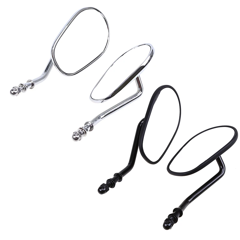 Best POSSBAY 7.6 mm Bolt Thread Motorcycle Rearview Side Mirrors for Harley Davidson Street Bike Chopper Bobber ATV Scooter Mirrors