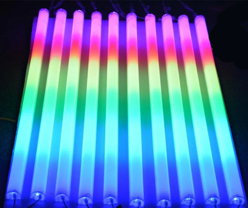 (50 pcs/lot) LED barre de néon 0.5 m AC220V LED Tube numérique/Tube de LED couleur rvb