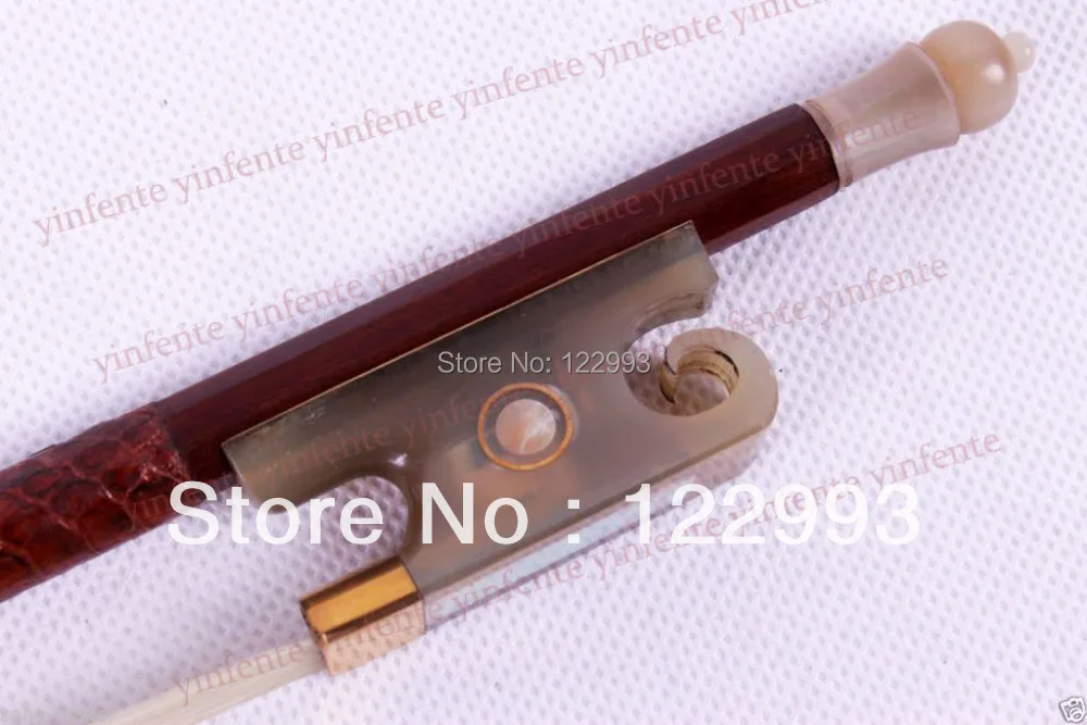 

One Violin Bow Ox horn Frog Brazilwood Round Stick New 4/4 1 pcs #5
