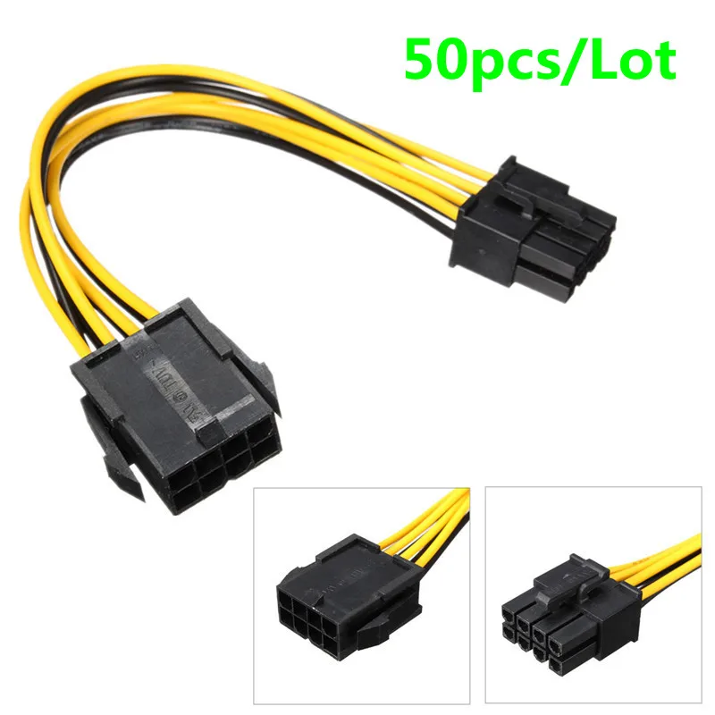 Удлинительный кабель PCI Molex IDE адаптер питания для видеокарты 50 шт./лот E 8