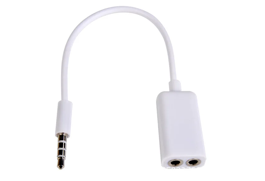 

1 to 2 Mini Stereo 3.5mm HeadSet Audio Speaker Headphone Splitter Adapter Male to Female AUX Cable for iPhone 4 5 6 MP3 MP4 iPad