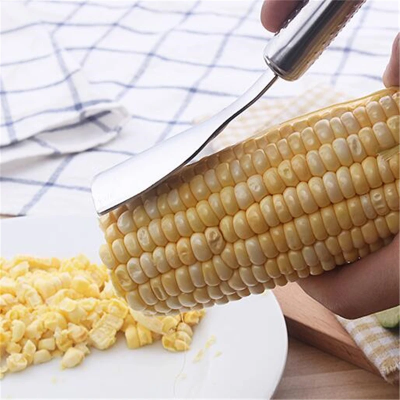 Stainless Steel Kitchen Corn Peeler Cutter Cob Stripper Kernel Premium Cook Tool | Дом и сад