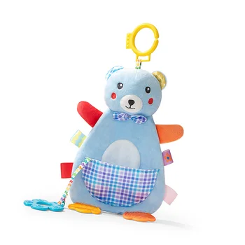 

44*20cm Animal Appease Towel Cotton Cartoon Baby Appease Towel Rattle Bed Hanging Baby Soft Teether Molars Doll