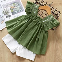 Menoea Kids Clothing Sets 2020 Summer New Brand Girl's Suits Sleeveless T-Shirts+Pants Fashion Style Childrens Clothing Suits