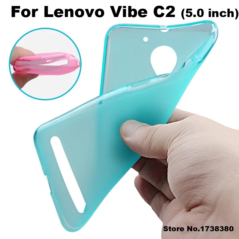 

Lenovo C2 Case Cover 4 Colors Matte TPU Soft Back Cover Phone Case For Lenovo Vibe C2 Back Cover Case (5.0 inch)