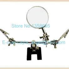 Высокое качество из нержавеющей стали ручной паяльник подставка зажим увеличительное стекло для линзы инструмент помощи