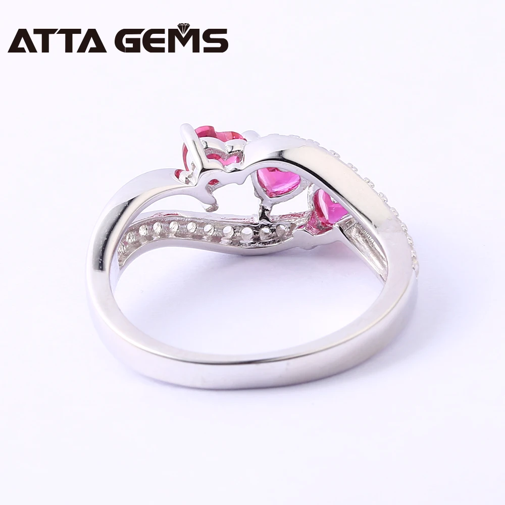 Рубиновые кольца из твердого серебра 1,4 карат, красный рубин для женщин, обручальное серебряное кольцо, романтичный милый стиль, серебряные кольца