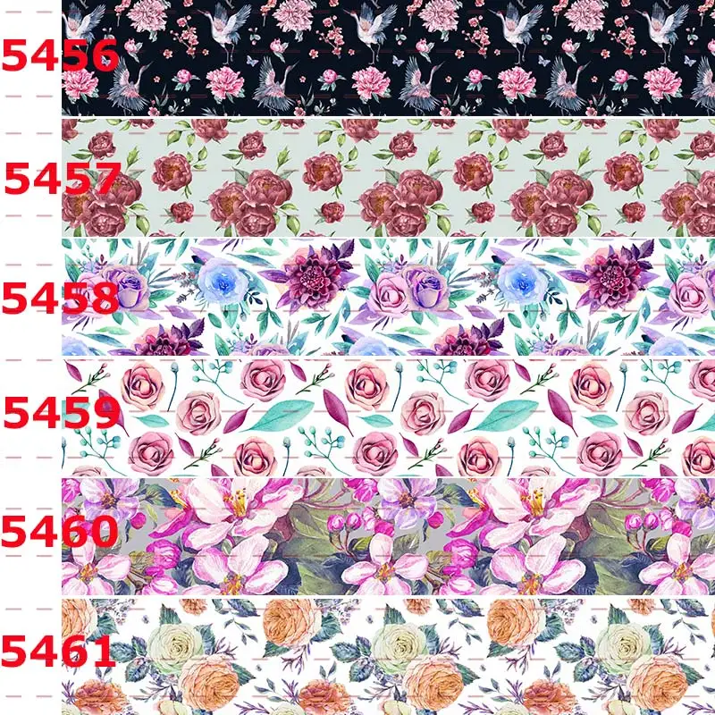10 ярдов-разные размеры-розовые и красные цветы Grosgrain лента DIY Ручная работа | Дом