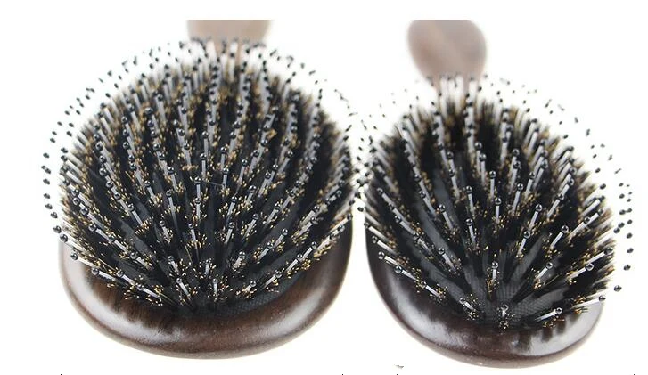 Massagem de Madeira Cerdas de Javali Pente de Madeira Escova de Cabelo Lidar com Brosse Cuidados com o Cabelo Frete Grátis Pente Natural Selvagem Sândalo mc 3 Beleza e saúde