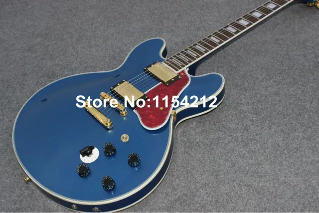 Cheap New arrival Hot selling !!! Bb King  Electric Guitar Blue color with gold hardware