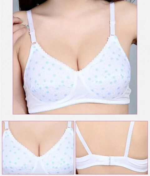 Girls 34 36 38 40 42 44 46 48 A B Cup Big Bust Bras Mothers Cotton Bra Thin Wireless Breathable Bra Pregnant Classic BH C11