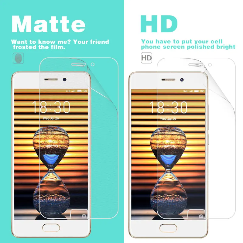 Антибликовая матовая пленка для Meizu Pro 7 5 2 in Helio X30 HD прозрачный глянцевый экран