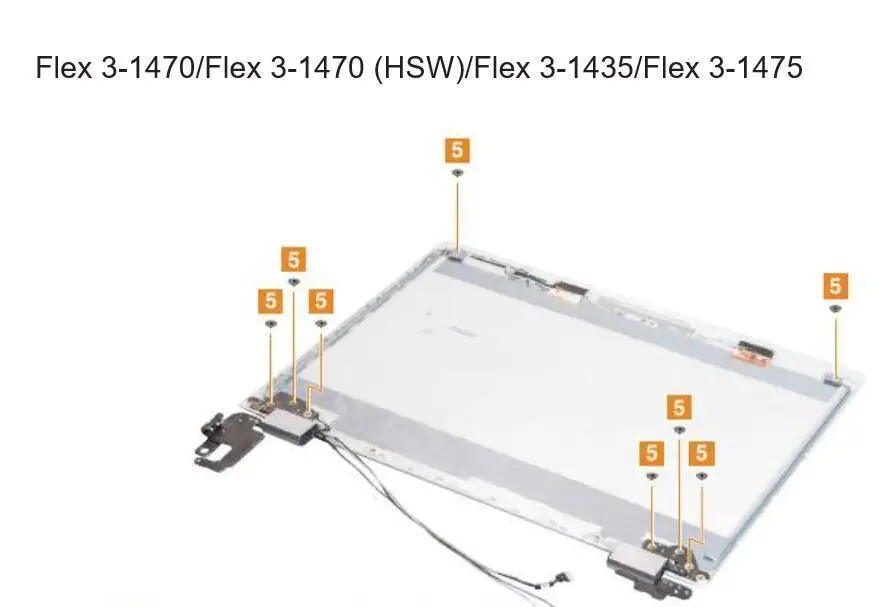 8 шт./лот Новинка Петля Винты для lenovo Flex 3 YOGA 500 14/15 задняя крышка верхней крышкой чехол