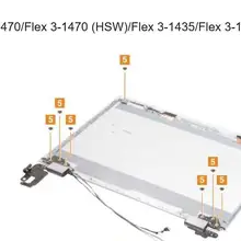 8 шт./лот Новинка Петля Винты для lenovo Flex 3 YOGA 500 14/15 задняя крышка верхней крышкой чехол