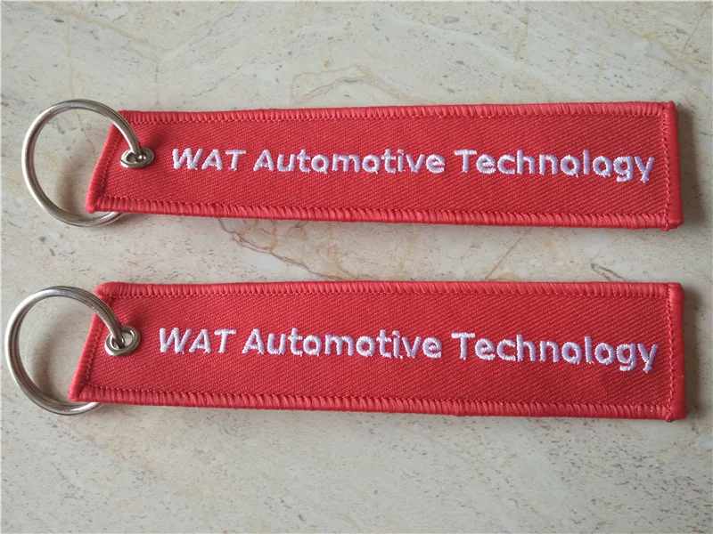 

Wat Automotive Technology Fabric Embroidery Keychain Key Ring