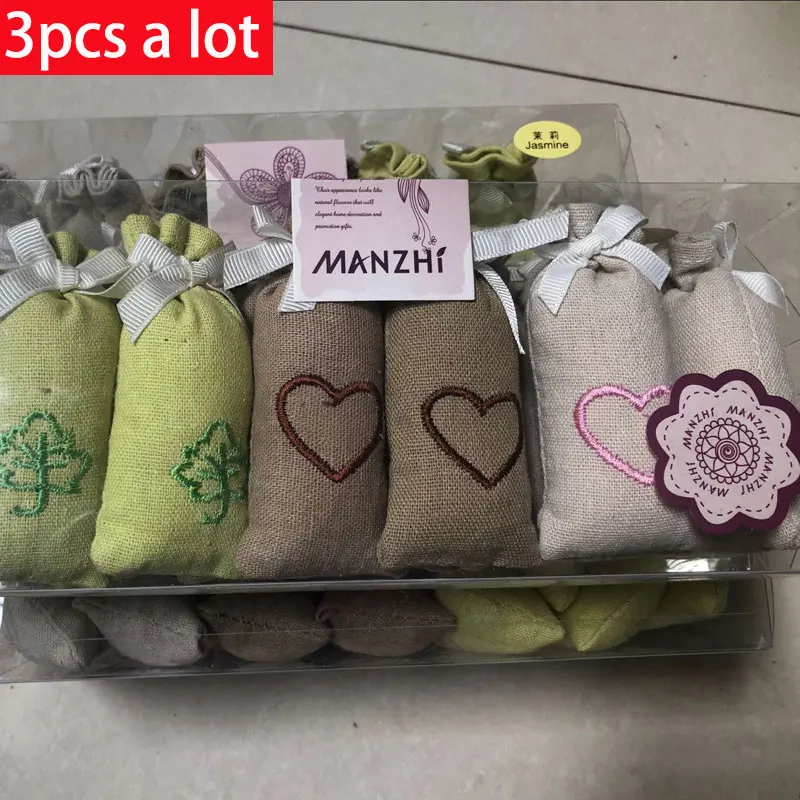 

3pcs a lot vanzlife Embroidered sachet air volatilization aromatherapy bagw ardrobe Sachet car sachet