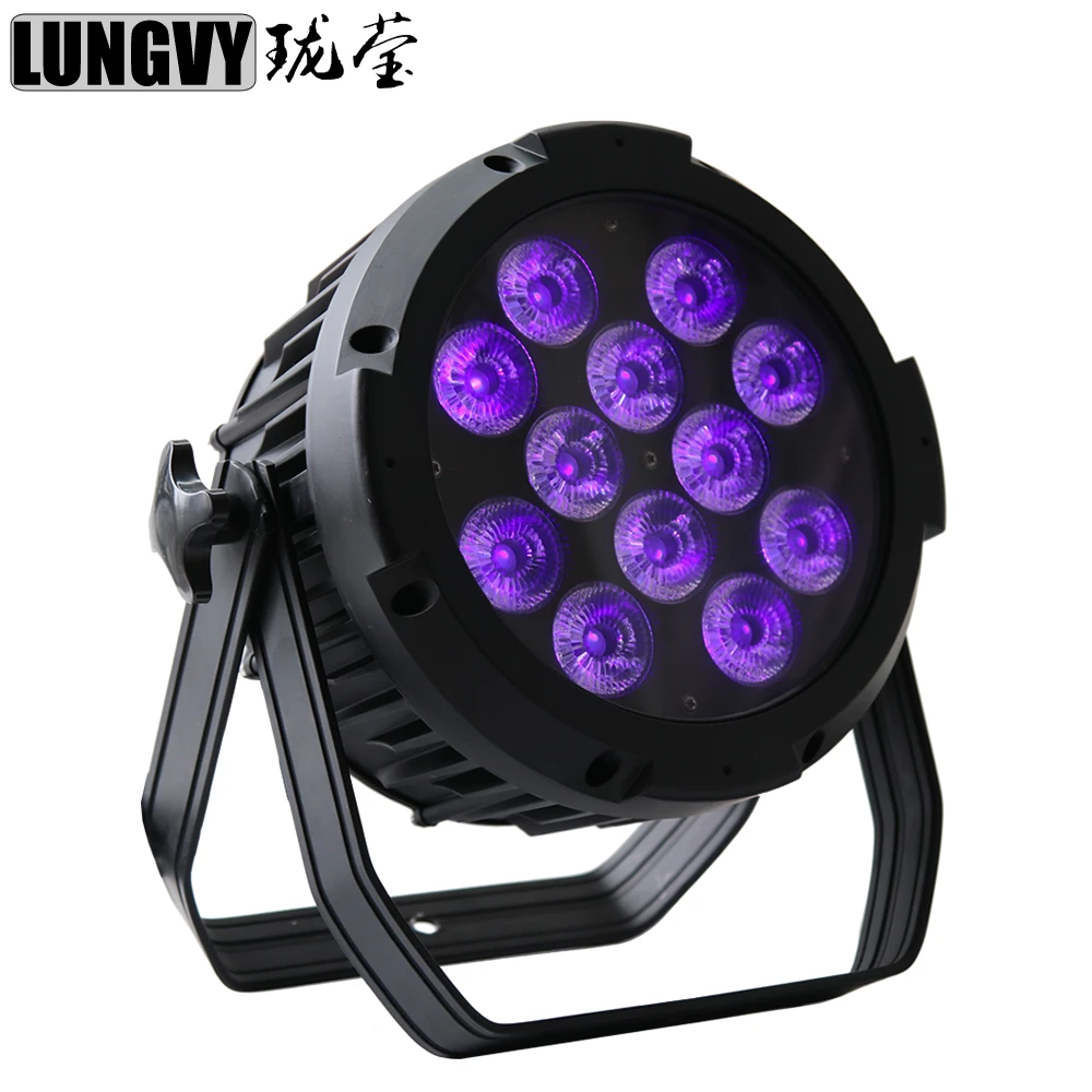 Free Shipping 12x18w RGBWA UV 6in1 Waterproof Led Par Light Led Par Can