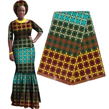 Хлопок Анкара Африканский принт батик ткань гарантированный настоящий голландский воск высокого качества швейный материал для женщин платье 6 ярдов