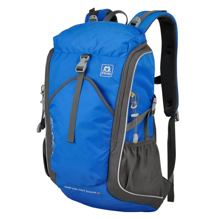 SINPAID рюкзак для верховой езды большой емкости Водонепроницаемый наружная дорожная сумка с ремешком для хранения альпенштока черный желтый и синий - Цвет: Blue