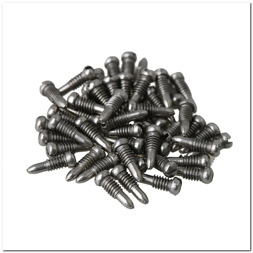 Yibuy 7x2mm Metal Silver Screws Musical Instrument Repair