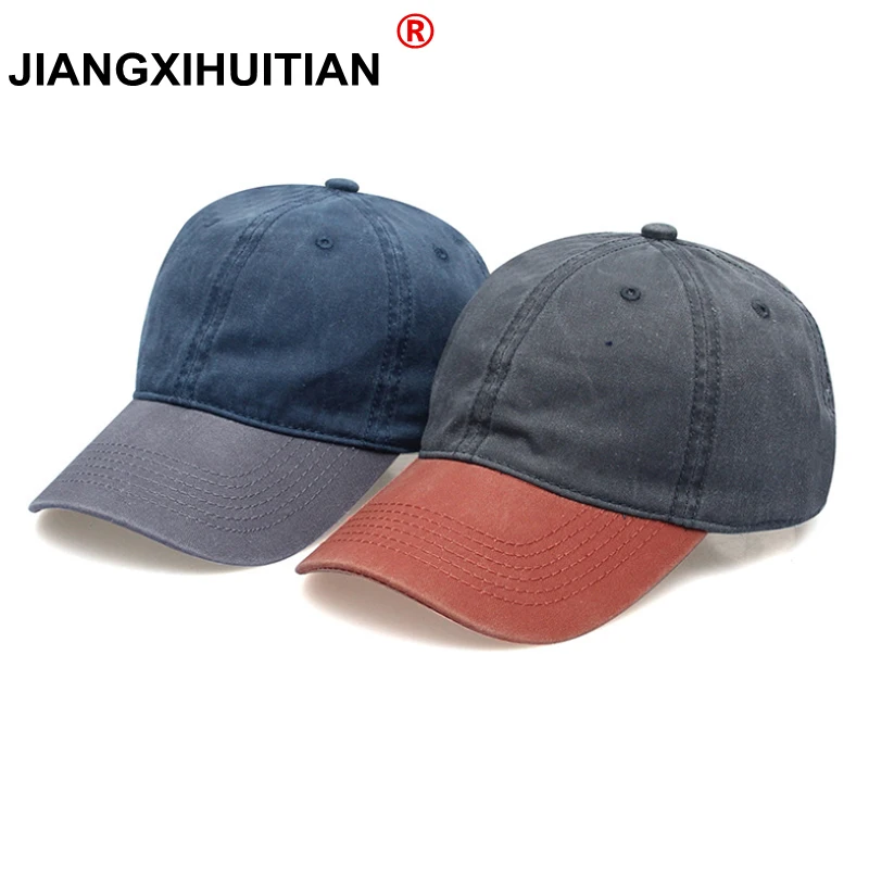 Women Snapback Caps Men Baseball Cap Hats For Men Casquette Bone Gorras Cotton Washed Blank Vintage Fight color Baseball Caps