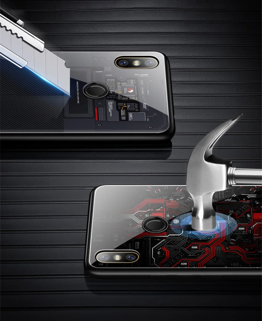 for xiaomi mi play mi8 case glass (4)